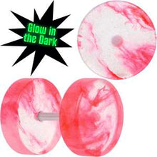 Load image into Gallery viewer, Glow in the Dark Two Tone Cheater Plug Set
