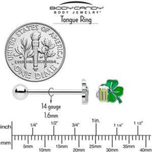 Load image into Gallery viewer, Beer Shamrock St Patricks Barbell Tongue Ring
