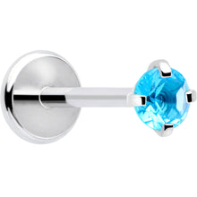 Load image into Gallery viewer, 2.5mm Gem Flat Back Earring Threadless Push In Stud 20G
