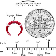 Load image into Gallery viewer, Stainless Steel Crescent Pincher Septum Ring - 14G and 16G

