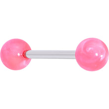 Load image into Gallery viewer, Color Acrylic Ball Tongue Ring Surgical Steel Barbell
