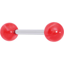 Load image into Gallery viewer, Color Acrylic Ball Tongue Ring Surgical Steel Barbell

