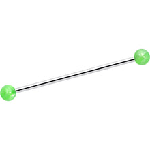 Load image into Gallery viewer, 14G Color Acrylic Ball Industrial Barbell 38mm
