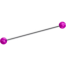 Load image into Gallery viewer, 14G Color Acrylic Ball Industrial Barbell 38mm
