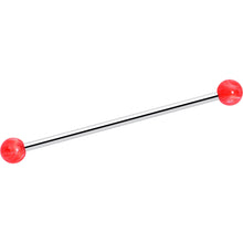 Load image into Gallery viewer, 14G Color Acrylic Ball Industrial Barbell 38mm
