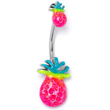 将图片加载到图库查看器，Hot Tropical Pineapple Double Mount Belly Ring
