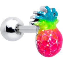 Load image into Gallery viewer, 16G 1/4 Hot Tropical Pineapple Cartilage Tragus Earring
