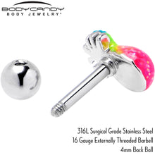Load image into Gallery viewer, 16G 1/4 Hot Tropical Pineapple Cartilage Tragus Earring
