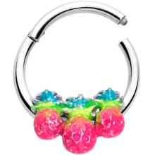将图片加载到图库查看器，16G 3/8 Hot Tropical Pineapples Hinged Segment Ring
