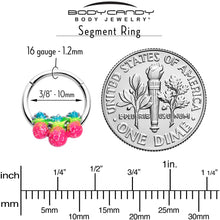 将图片加载到图库查看器，16G 3/8 Hot Tropical Pineapples Hinged Segment Ring
