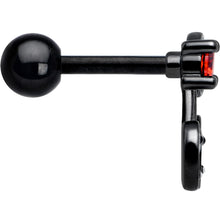 Load image into Gallery viewer, 16G 1/4 Red CZ Gem Black Yin Yang Cherry Cartilage Tragus Earring
