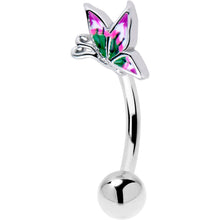 Load image into Gallery viewer, 16G 5/16 Profile Butterfly Curved Eyebrow Ring
