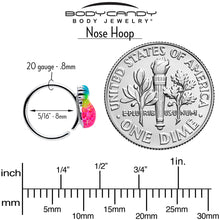 将图片加载到图库查看器，20G 5/16 Hot Tropical Pineapple Nose Hoop
