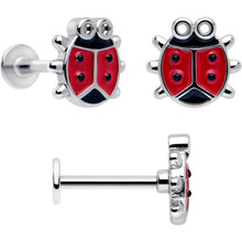 将图片加载到图库查看器，16G 5/16 Ladybug Hippie Flower Labret Monroe Tragus Set of 3
