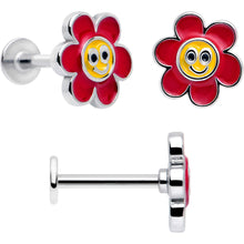 将图片加载到图库查看器，16G 5/16 Ladybug Hippie Flower Labret Monroe Tragus Set of 3
