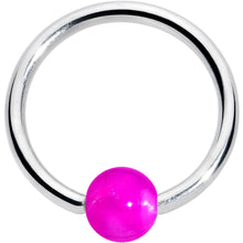 将图片加载到图库查看器，16G 3/8 Simple Opaque Purple Ball BCR Captive Bead Ring
