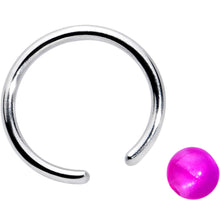 将图片加载到图库查看器，16G 3/8 Simple Opaque Purple Ball BCR Captive Bead Ring
