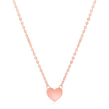 Load image into Gallery viewer, 14k Rose Gold Polished Mini Heart Necklace
