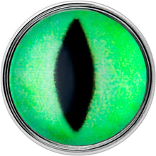 将图片加载到图库查看器，Kitty Green Eye UV Reactive Barbell Tongue Ring
