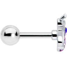 Load image into Gallery viewer, 16G 1/4 Pink Blue Gem Beautiful Insect Cartilage Tragus Earring
