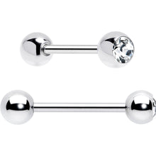 Load image into Gallery viewer, Purple Clear CZ Gem Butterfly Pink Barbell Tongue Ring Set of 4
