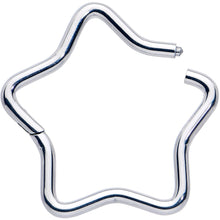 将图片加载到图库查看器，16G 3/8 Five Pointed Star Shaped Hinged Segment Ring
