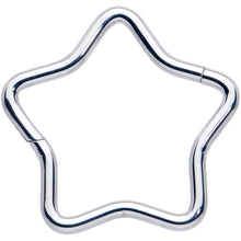 将图片加载到图库查看器，16G 3/8 Five Pointed Star Shaped Hinged Segment Ring
