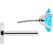 Load image into Gallery viewer, 3mm CZ Gem Square Flat Back Stud Earrings - 1 Pair
