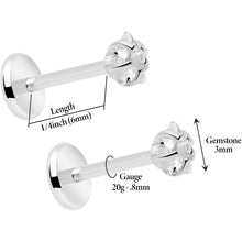 将图片加载到图库查看器，3mm CZ Star Flat Back Stud Earrings - 1 Pair
