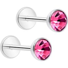 将图片加载到图库查看器，4mm CZ Gem Round Flat Back Stud Earrings - 1 Pair
