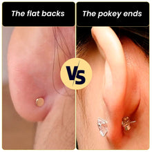 将图片加载到图库查看器，14k Yellow Gold Plated 4mm Circle Flat Back Stud Earrings - 1 Pair
