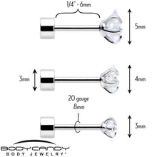 Load image into Gallery viewer, Clear Star CZ Flat Back Stud Earrings - 3 Pairs
