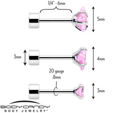 Load image into Gallery viewer, Pink Simplistic Heart Star CZ Flat Back Stud Earrings - 3 Pairs
