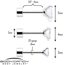 Load image into Gallery viewer, Clear Heart CZ Flat Back Stud Earrings - 3 Pairs
