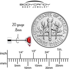 Load image into Gallery viewer, Red Heart CZ Flat Back Stud Earrings - 3 Pairs

