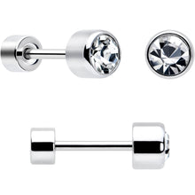 将图片加载到图库查看器，Classic Style Flat Back Stud Earrings - 3 Pairs
