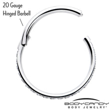 Load image into Gallery viewer, 20G 5/16 Clear Cubic Zirconia Forward Facing Hinged Segment Ring
