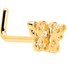 将图片加载到图库查看器，20G 7mm Butterfly Classic L Shape Nose Ring
