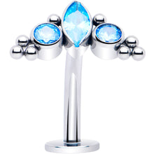 将图片加载到图库查看器，Gem Trio Titanium Push In Threadless Floating Belly Ring
