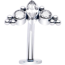 将图片加载到图库查看器，Gem Trio Titanium Push In Threadless Floating Belly Ring
