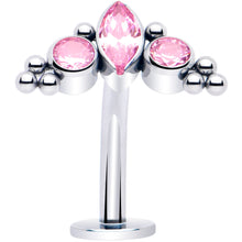 将图片加载到图库查看器，Gem Trio Titanium Push In Threadless Floating Belly Ring
