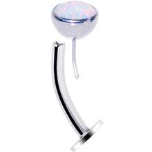 将图片加载到图库查看器，Synthetic Opal Bezel Titanium Threadless Floating Belly Ring
