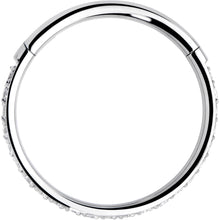 将图片加载到图库查看器，18G 3/8 Clear CZ Gem Titanium Forward Facing Hinged Segment Ring
