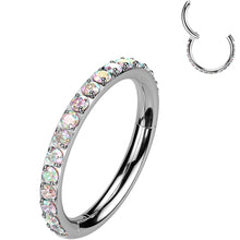 Load image into Gallery viewer, 18G Micro Gem Titanium Hinged Nose Hoop
