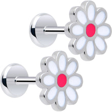 Load image into Gallery viewer, Daisy Flower Flat Back Stud Earrings - 1 Pair
