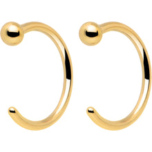 Load image into Gallery viewer, 20G Ball End Implant Grade Titanium Open Hoop Earrings
