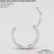将图片加载到图库查看器，Micro Gem Titanium Hinged Nose Hoop

