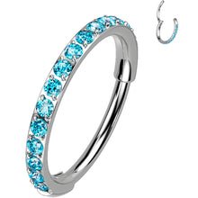 将图片加载到图库查看器，Micro Gem Titanium Hinged Nose Hoop
