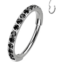 将图片加载到图库查看器，Micro Gem Titanium Hinged Nose Hoop
