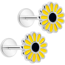 Load image into Gallery viewer, Cheery Sunflower Flat Back Earring Set of 2
